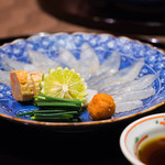 北新地 湯木 - 2016.1 平目の薄造り