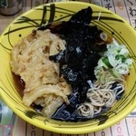 もみ海苔花巻ぬるそば＋玉ねぎ天