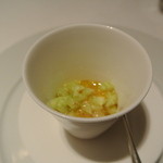 リストランテ カノフィーロ - ハマグリとセロリ、サフランのジェラティーナ