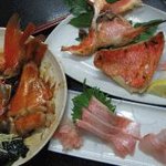 魚河岸 - 刺身、焼き、煮付け、から２種類をお選び下さい。