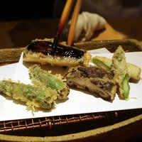みかわ 是山居 - アスパラ、ナス、しいたけ、ししとう