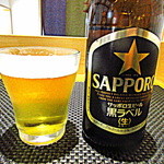 石臼挽き蕎麦 石づか - 瓶ビールは「SAPPORO黒ラベル/ASAHI Super Dry」から選択可能（2016.Feb)