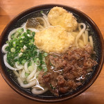 てうち庵 - 肉＋いも天うどん 390円 (感謝価格)