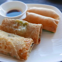 広東料理 センス - 魚のすり身と野菜の湯葉巻き揚げと海鮮の揚げ春巻き