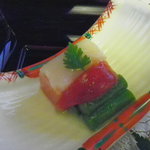 人形町今半 - フルーツトマトのムースとほたて