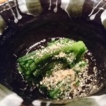 鈴しろ - 春菊と胡麻のお浸し