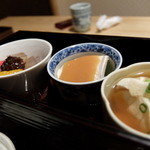 ちどり - すくい豆富・酢味噌・ﾃﾞｻﾞｰﾄ