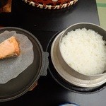 芦ノ牧グランドホテル - 朝食のご飯と焼き魚