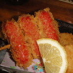 平成大衆酒場　やきとん　じゃんじゃん - フライには赤が似合う？