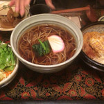 楠庵 - カツ丼セット(温かい蕎麦)