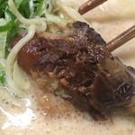 らーめん 会 - 豚鶏節らーめん 鶏塊 濃厚味付けがスープに移らない 2016.2.22 Mon.