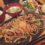 Yamakyuu - 牛バラ鉄板焼定食