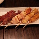 くいもの屋 北彩亭 - おまかせ串盛５本シオ840円