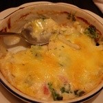 くいもの屋 北彩亭 - うどんとベーコンのグラタン550円。うまっ