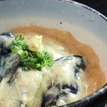 ・Fried eggplant with yuba sauce