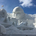 進撃の巨人雪像