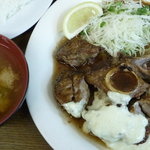 洋食たけだ - 【閉店】鮪の尾肉ステーキ定食　税込１１００円