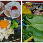 活 紀州本クエ料理 九絵亭 - 焼きクエです♪あと焼き野菜。