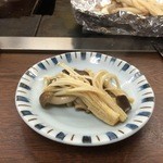 京祇園ねぎ焼 粉 - キノコ盛りを小皿に