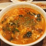 万両 - ユッケジャンスープ(辛口)(小)¥540❗️