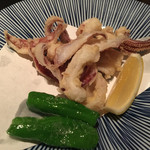 日本料理てら岡 - イカのあと作りは唐揚げで…