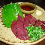 串焼Bar 炎の介 - ここのレバ刺しが　自分一！