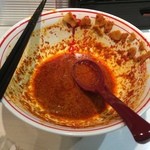 蒙古タンメン中本 - 塩っぱいので、ちょっと残しちゃいました。