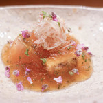 虎白 - 鰆炙りと鰹橙ジュレ