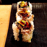 鮨 波やし - ［2016/01］穴子とアボガドの裏巻き