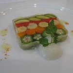 リストランテ ベネチア - ランチコースの前菜（野菜のテリーヌ）