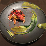 熟成神戸牛プレミアム 听 - ＊冷前菜
      ・“ブリスケ”のマリネ
      柿と根菜のサラダ仕立て