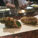 鹿角ポークで巻いた菜の花★