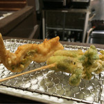 串揚げ 串の実 - 菜の花とキス