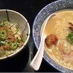 Takeichi - 超濃厚鶏白湯ラーメン+Aセットの鶏そぼろめし