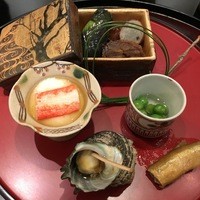日本料理 太月 - 【16年2月】完璧に美味しい八寸❣️ずっしりと重い琳派のような器の蓋は紅梅と白梅バージョンがあります。