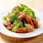 Sauteed sausage and broccoli