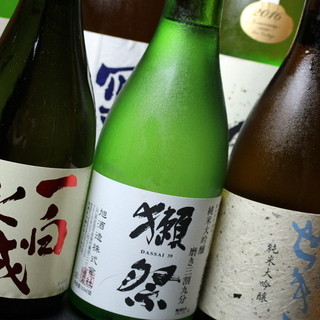 Carefully selected local sake