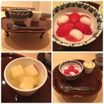 まき村 - デザートはいちごのお汁粉冷製