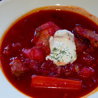 Russian Restaurant ROGOVSKI 銀座 - 田舎風ボルシチ（シンプルセットの一品）