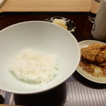 天神橋 青木 - 白飯、鰤のずけ