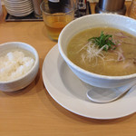 麺屋 上々 - 上々白麺（820円）とランチセットのご飯