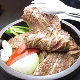 “Pickled Korean skirt steak” with a secret sauce that has been around for 20 years!