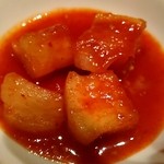 さんか亭 - 定食のカクテキ