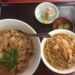 大龍飯店 - 豚バラニンニク丼セット【2016.1.26撮影】