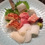 季節料理　中西 - ある日のお造り盛合せ