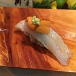 弘寿司 - あいなめ　うに載せ