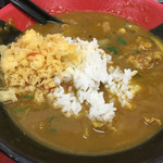 極楽うどん TKU - 最後は小ライスを投入して天かす振ってリゾットにd(^_^o)