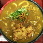 極楽うどん TKU - 2016年2回目は「かすカレーうどん 中盛 鶏天トッピング」(o^^o)