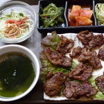 韓国家庭料理 だひゃん - 豚カルビ定食　税込１０５０円