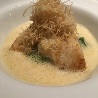 FURUYA　augastronome - まとう鯛のソテー　ほうれん草とリゾット　カレー風味のソースで